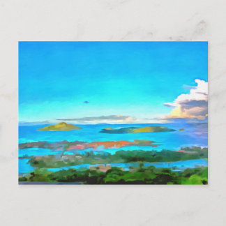 Cartão Postal Ilhas e mar