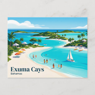 Cartão Postal Ilhas Exuma Bahamas