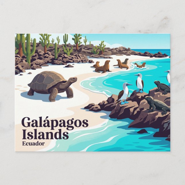Cartão Postal Ilhas Galápagos Equador (Frente)