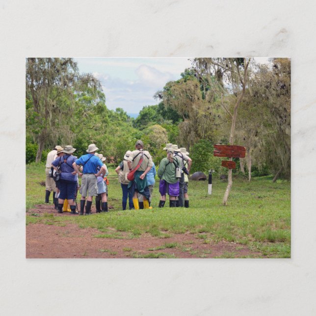 Cartão Postal Ilhas Galápagos: Turistas no Santuário de Tortas (Frente)
