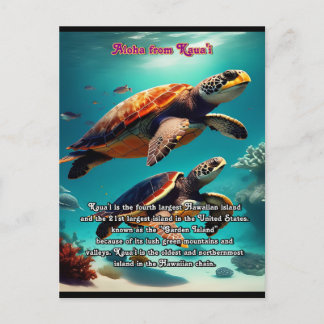 Cartão Postal Ilhas Havaianas Kauai Aloha