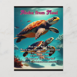 Cartão Postal Ilhas Havaianas Maui Aloha