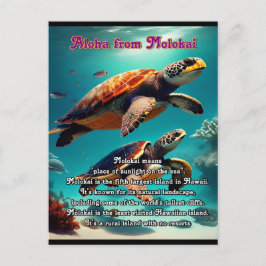 Cartão Postal Ilhas Havaianas Molokai Aloha