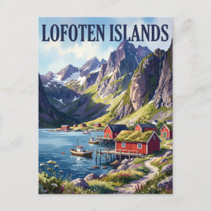 Cartão Postal Ilhas Lofoten Noruega
