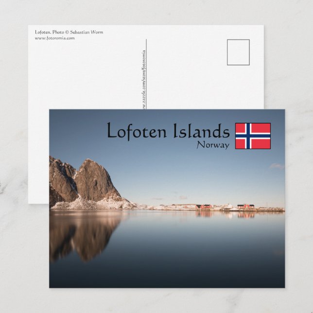 Cartão Postal Ilhas Lofoten Noruega (Frente/Verso)