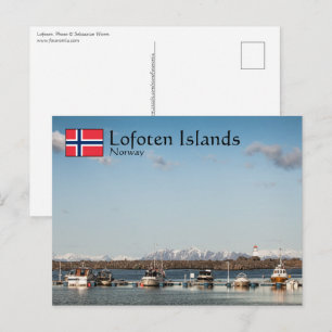 Cartão Postal Ilhas Lofoten Noruega