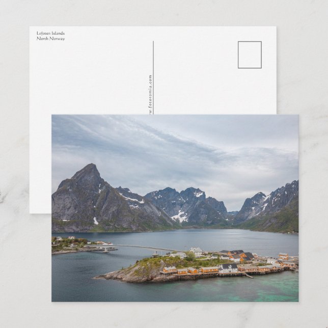 Cartão Postal Ilhas Lofoten Noruega (Frente/Verso)