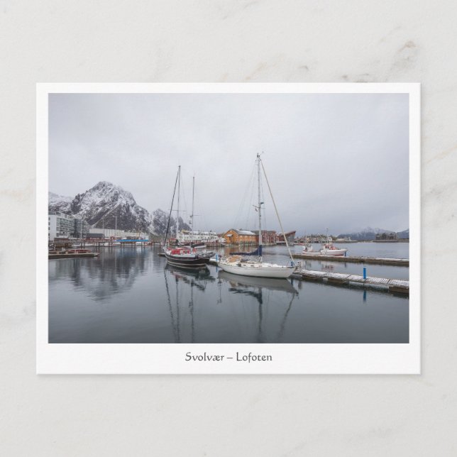 Cartão Postal Ilhas Lofoten Svolvaer (Frente)