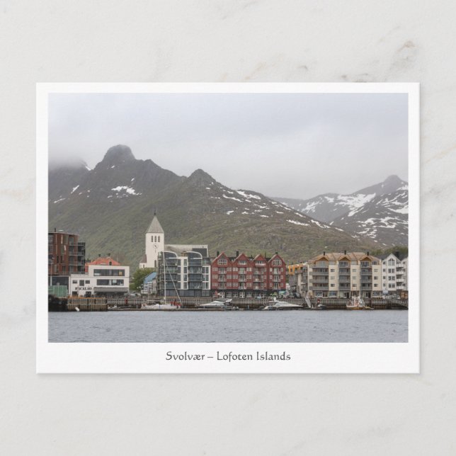 Cartão Postal Ilhas Lofoten Svolvaer (Frente)