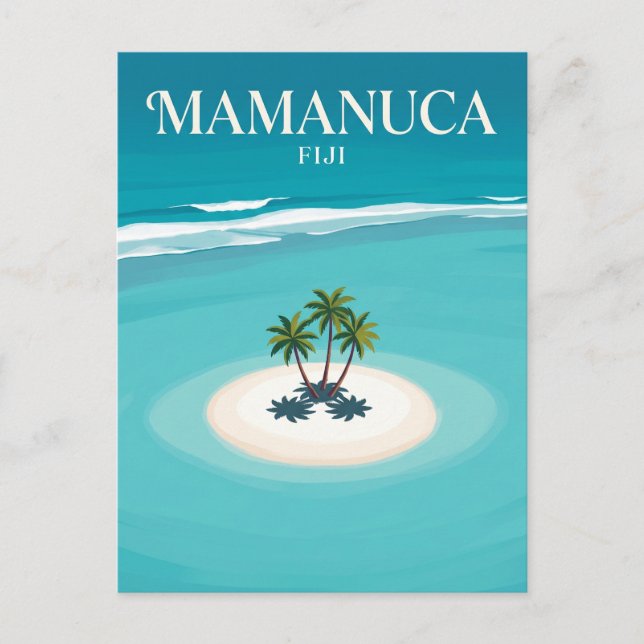 Cartão Postal Ilhas Mamanuca Fiji (Frente)