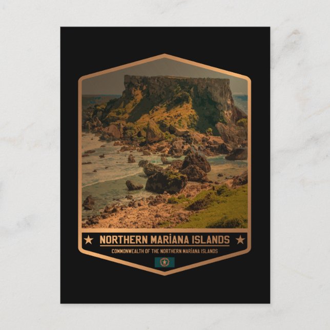 Cartão Postal Ilhas Mariana norte (Frente)