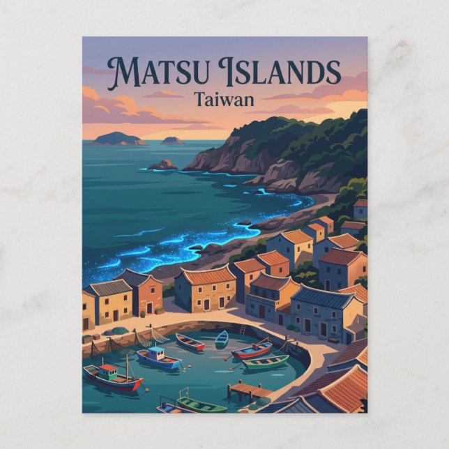 Cartão Postal Ilhas Matsu Taiwan (Frente)