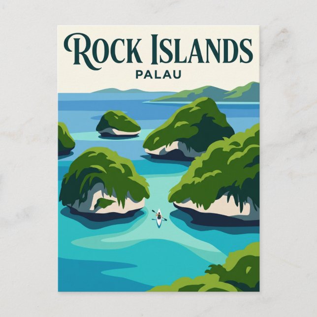 Cartão Postal Ilhas Rochosas de Palau (Frente)