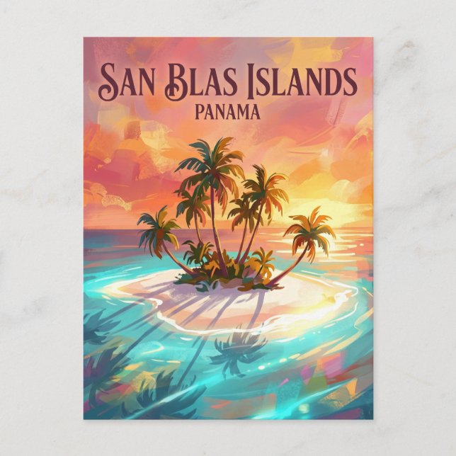 Cartão Postal Ilhas San Blas Panamá (Frente)