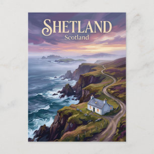 Cartão Postal Ilhas Shetland Escócia