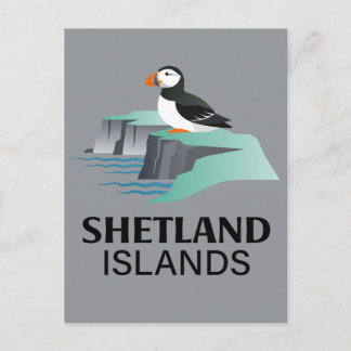 Cartão Postal Ilhas Shetland Escócia Reino Unido