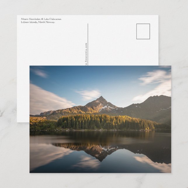 Cartão Postal Ilhas Skottinden Lofoten (Frente/Verso)