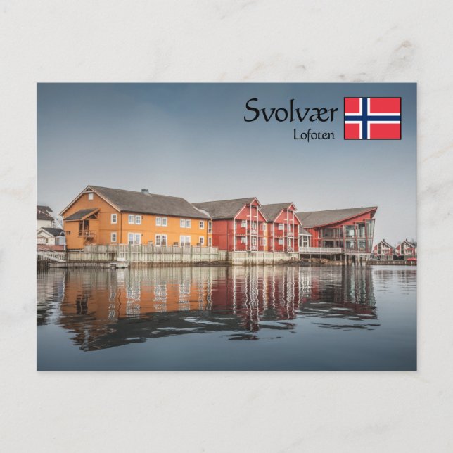 Cartão Postal Ilhas Svolvaer Lofoten (Frente)
