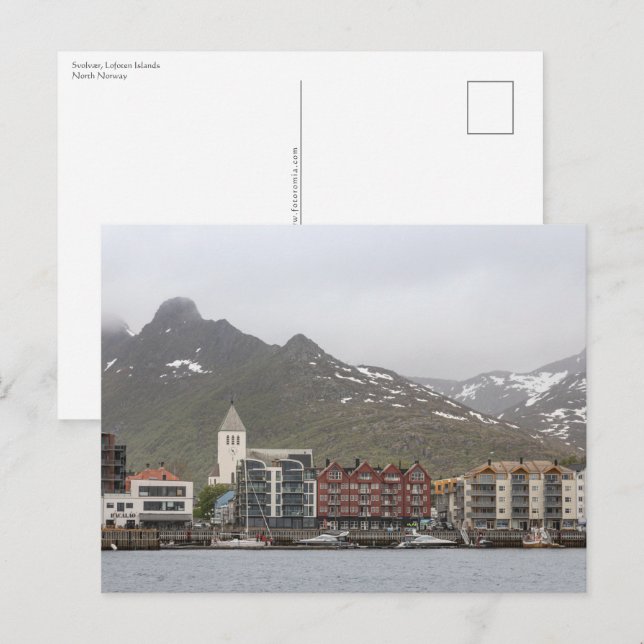 Cartão Postal Ilhas Svolvaer Lofoten (Frente/Verso)