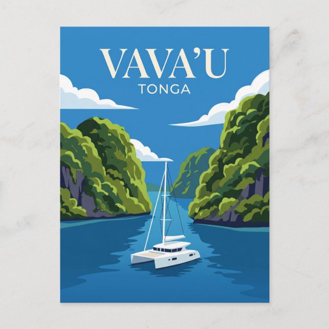 Cartão Postal Ilhas Vava'u Tonga (Frente)