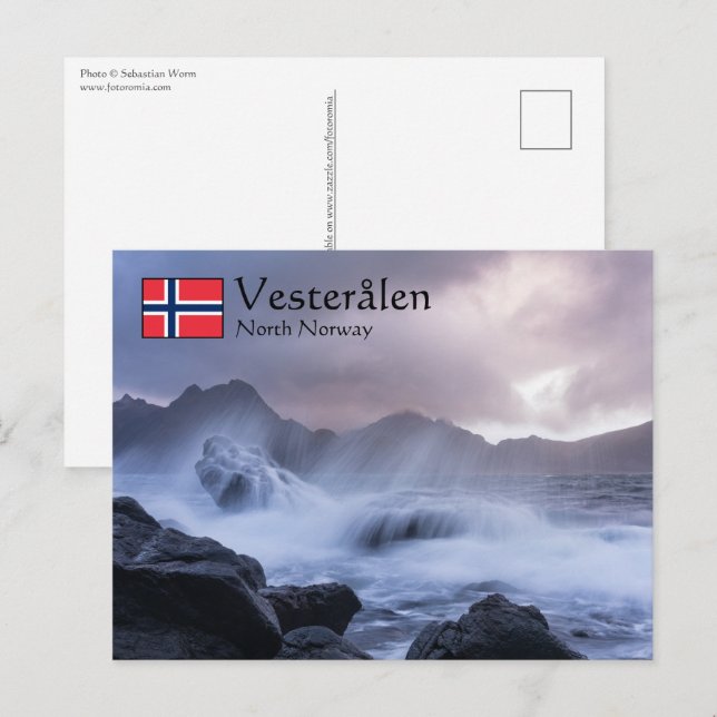 Cartão Postal Ilhas Vesteralen Noruega (Frente/Verso)