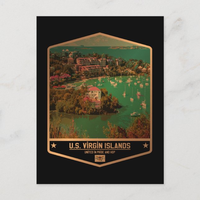 Cartão Postal Ilhas Virgens dos EUA (Frente)