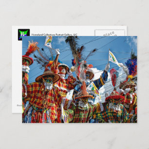 Cartão Postal Ilhas Virgens dos EUA Flag Mocko Jumbies USVI