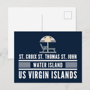 Cartão Postal Ilhas Virgens dos EUA USVI Caribe tropical