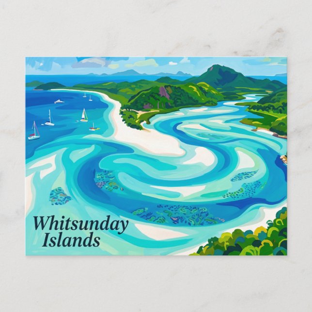 Cartão Postal Ilhas Whitsunday Austrália (Frente)