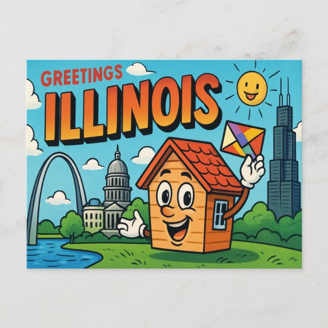 Cartão postal ILLINOIS (Frente)