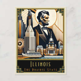 Cartão Postal Illinois | Art Deco