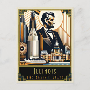 Cartão Postal Illinois Art Deco