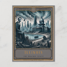 Cartão Postal Illinois | Cartão-postal de arte gótica