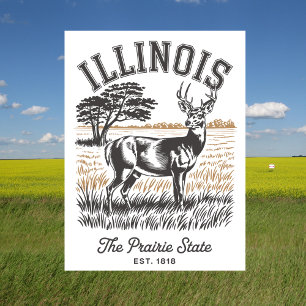 Cartão Postal Illinois, o Estado da Prairie. viagem de veados 18