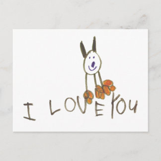 Cartão Postal ILoveYouPuppy