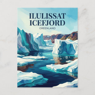 Cartão Postal Ilulissat Icefjord, Ilulissat, Gronelândia Gronelâ