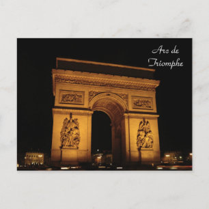 Cartão Postal Iluminação de Paris: Arc de Triomphe