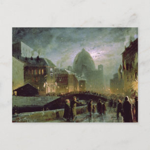 Cartão Postal Iluminação na Rua. Petersburgo, 1869