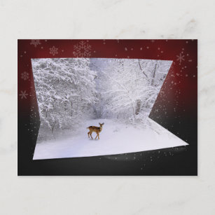 Cartão Postal Ilusão 3D "Sonhos de Neve"
