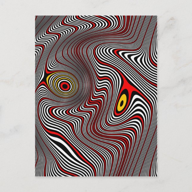 Cartão Postal Ilusão óptica da aura da enxaqueca (Frente)