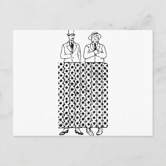 Cartão Postal Ilusão Óptica Perna Cruzada (Frente)