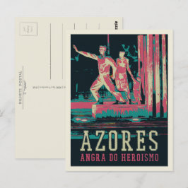 Cartão Postal Ilustração Açores Angra do Heroismo Portugal