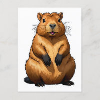 Ilustração Animal da Capybara Rodent Cute
