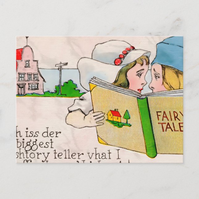 Cartão Postal Ilustração Charming Vintage Fairy Tale (Frente)