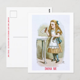 Cartão Postal Ilustração da Alice do Enfermeiro - Beba-me
