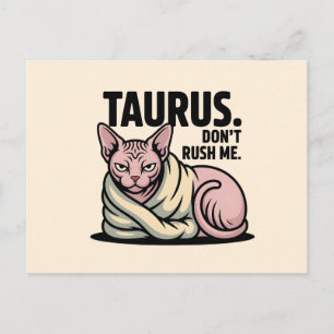 Cartão Postal Ilustração da Atitude do Zodíaco do Gato Sphynx de