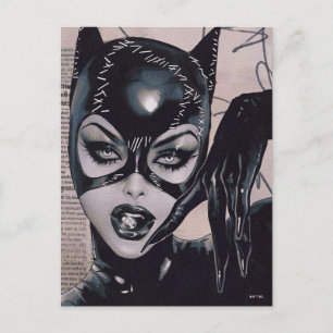 Cartão Postal Ilustração da Capa da Catwoman #50 por Sozomaika