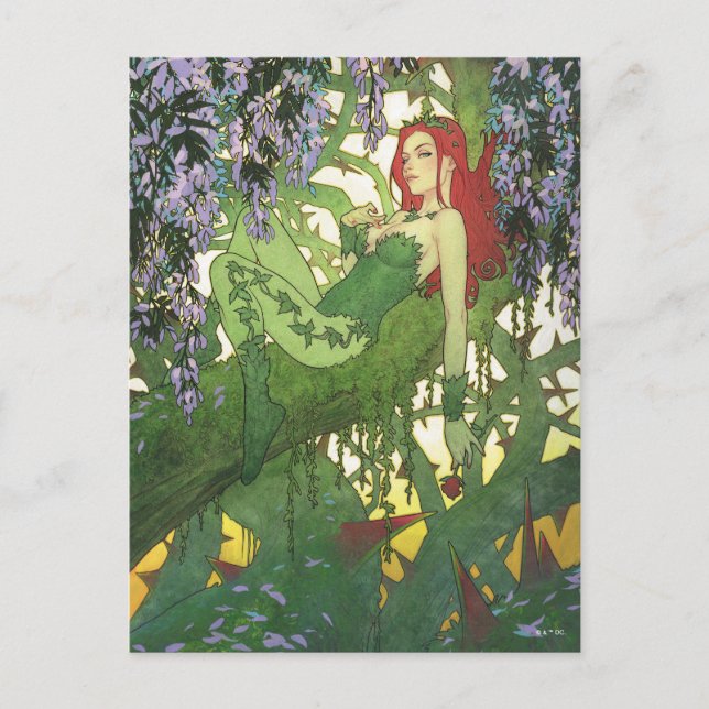 Cartão Postal Ilustração da Capa do Batman Rebirth Poison Ivy (Frente)