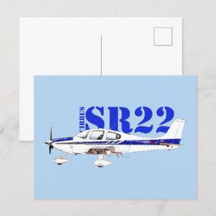 Cartão Postal Ilustração da Design de aeronave ligeira Cirrus SR