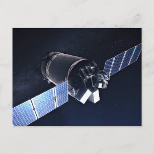 Cartão Postal Ilustração Da Nave Espacial Xl Do Dragão.